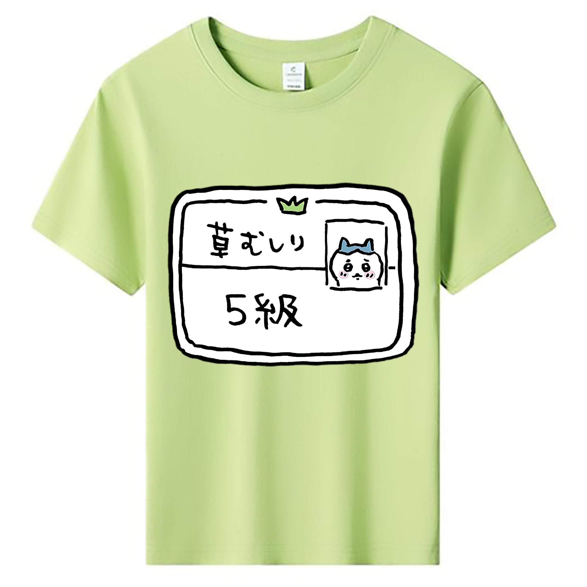（画像用） ちいかわ ハチワレ Chii-kawa hachiware 綿100％キッズTシャツ（フロントプリント）
